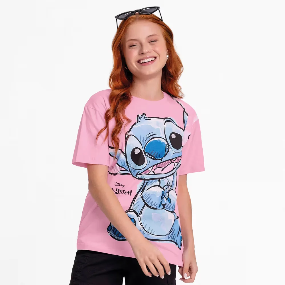 Blusa Stitch em meia malha — imagem 1
