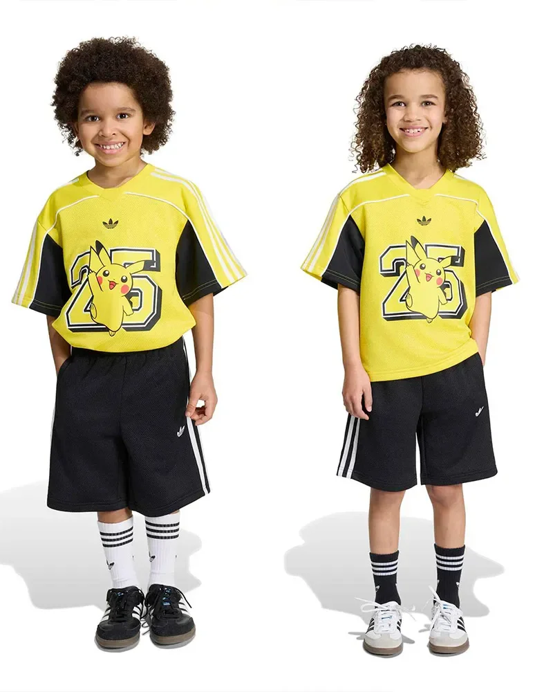 Conjunto Adidas Shorts Pokémon Pikachu Infantil — imagem 1