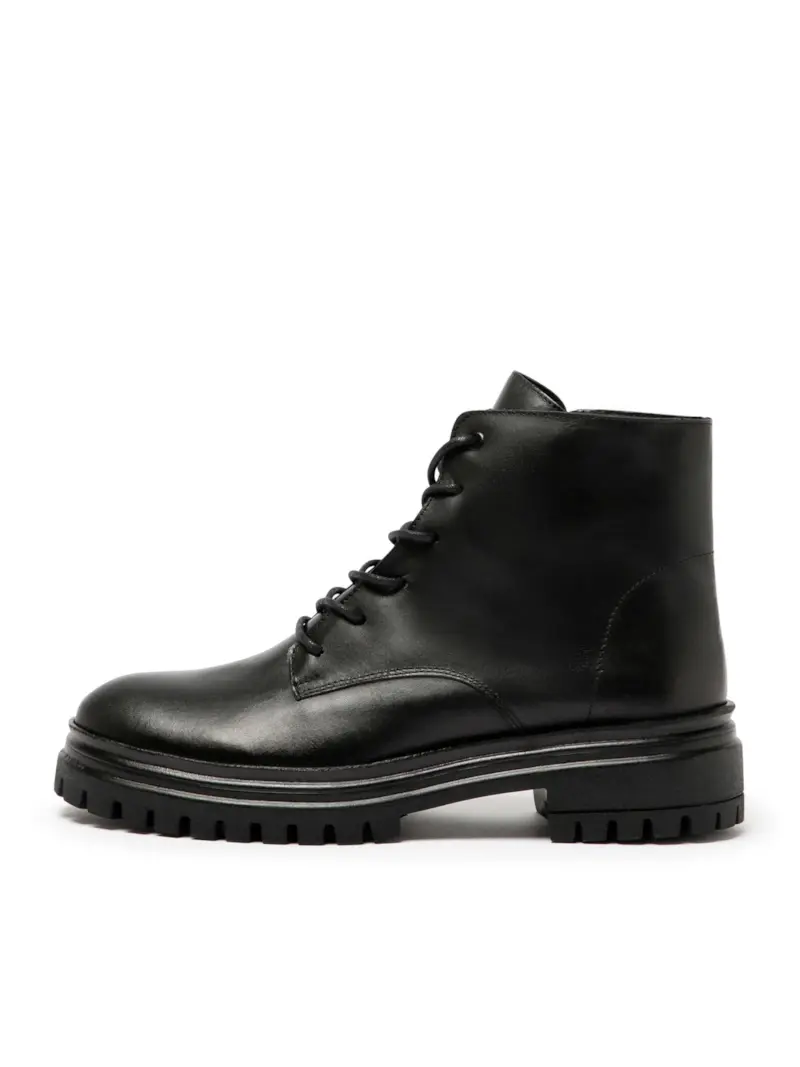 Coturno Couro Preto