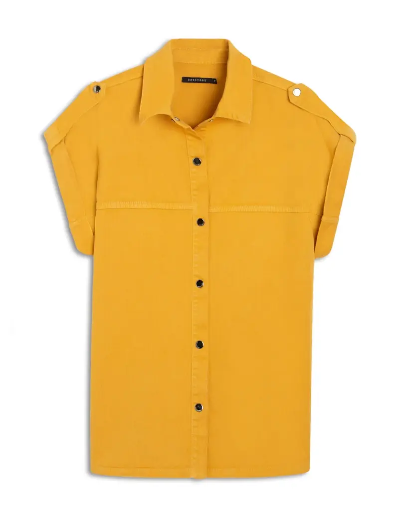 Colete Color Stretch Oversized Mostarda