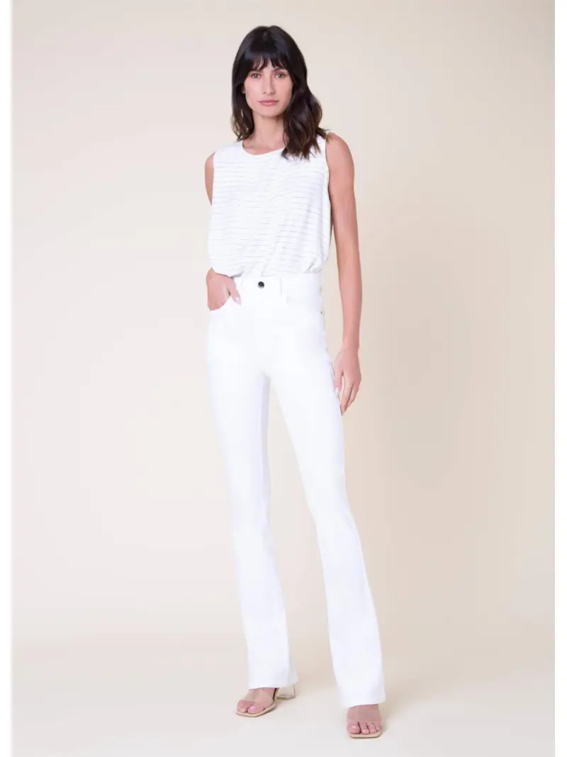 Calça Color Modal Flare Branco