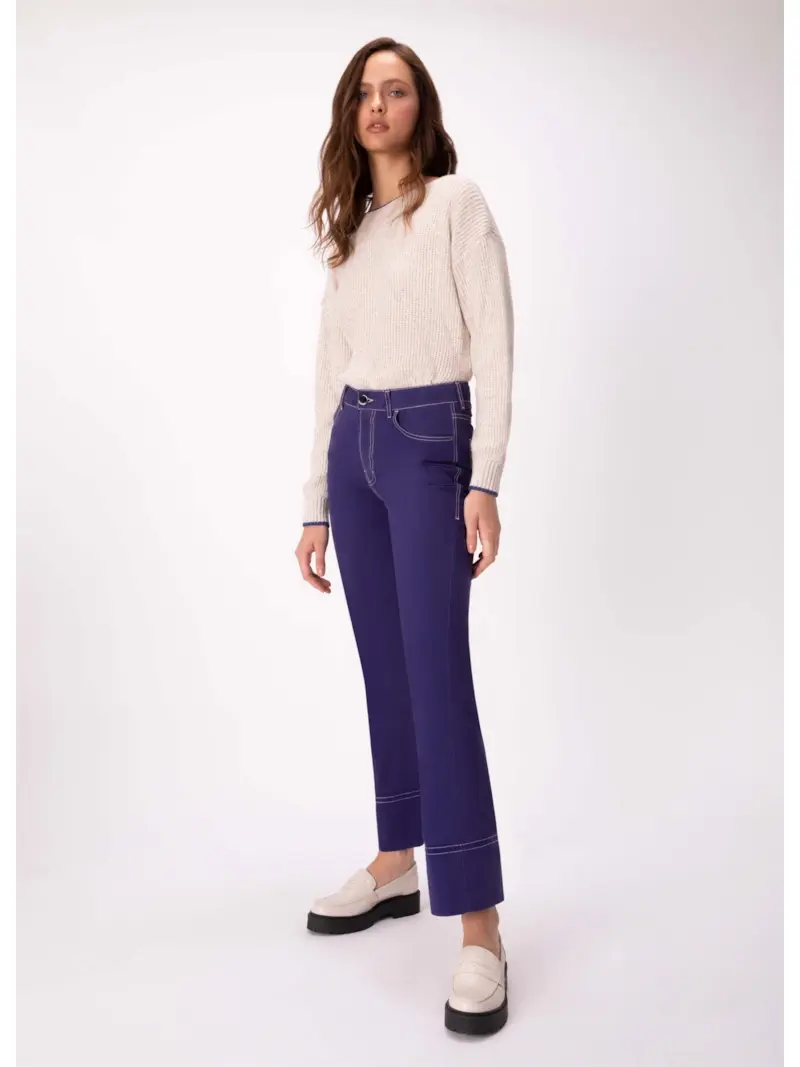 Calça Color Twill Slouch Violeta