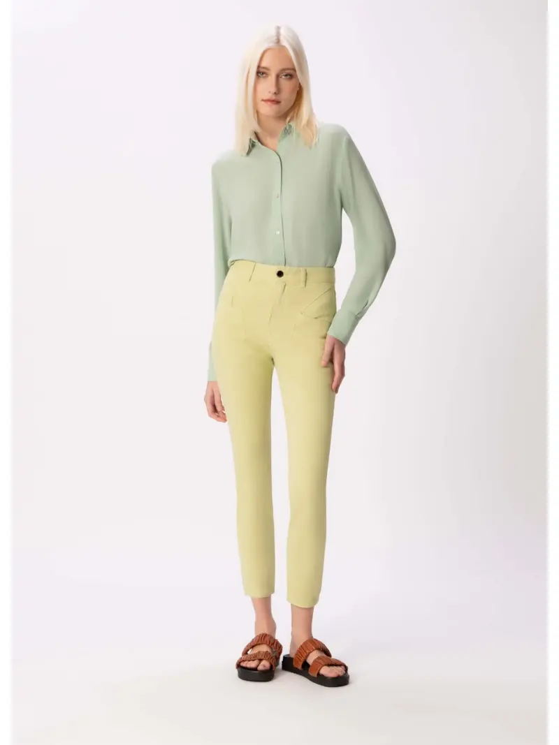 Calça Marrie Color Hiper Skinny Verde Maca