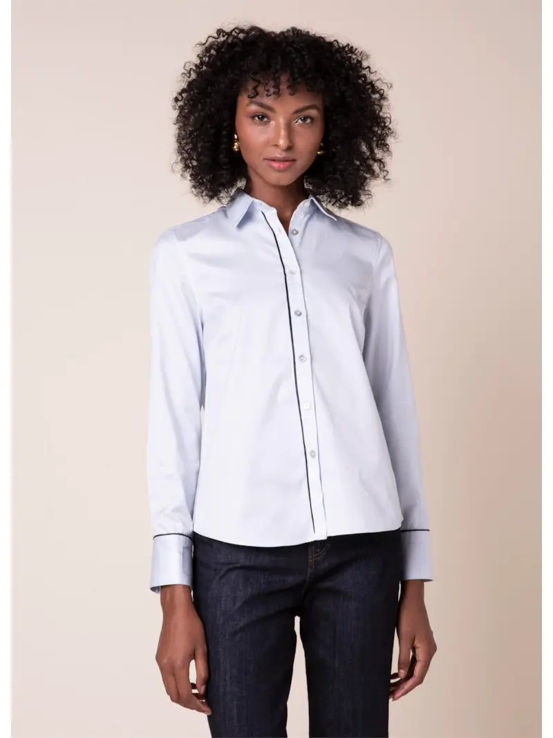 Camisa Básica Vivo Azul Claro