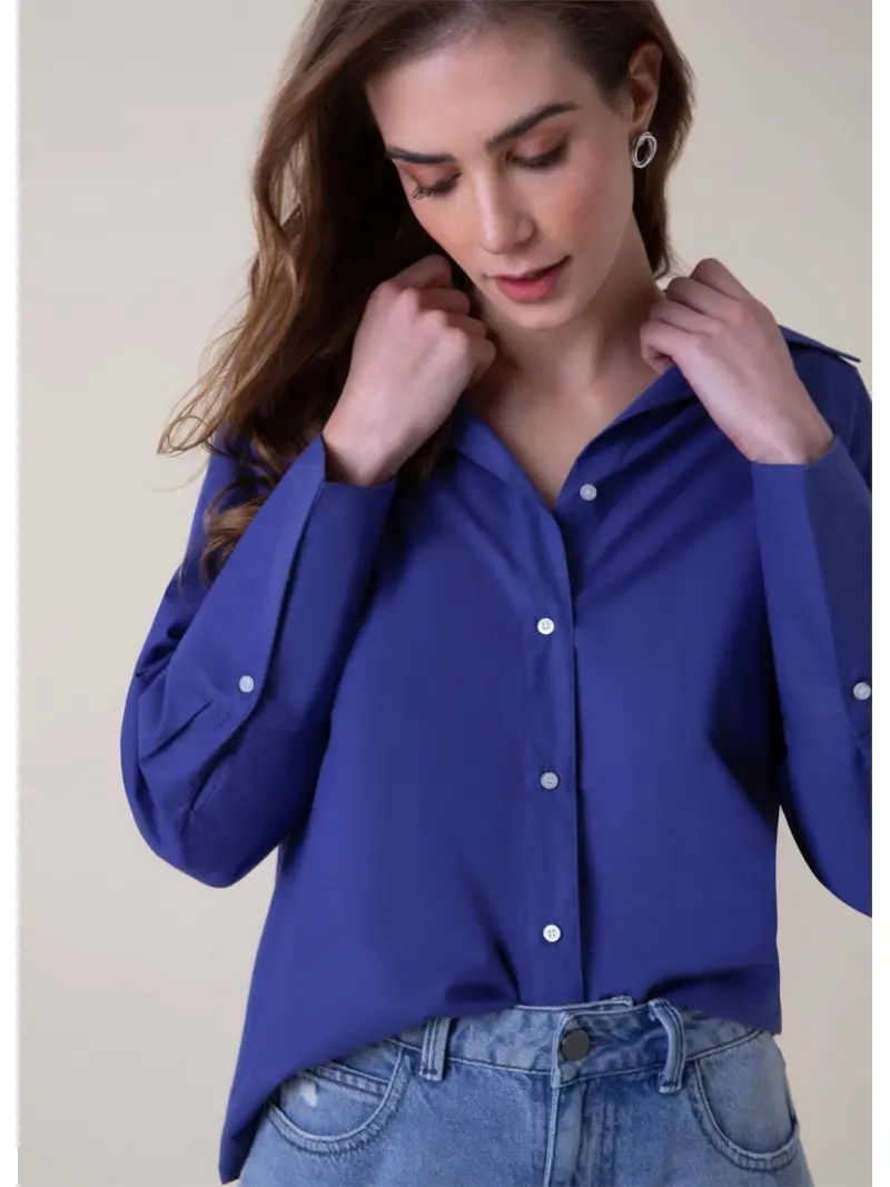 Camisa Blatt Oversized Royal