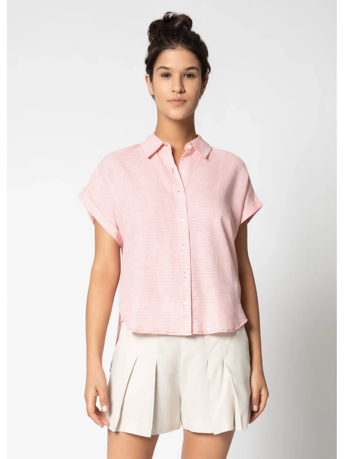 Camisa Listras Básica Vermelho — imagem 1