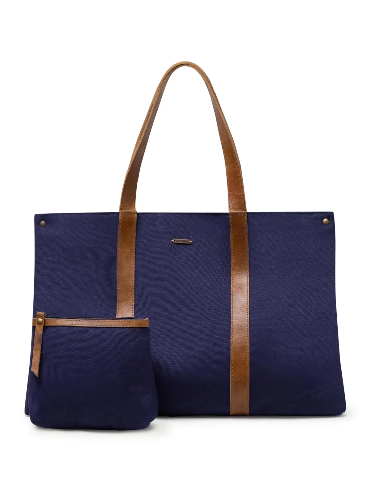Bolsa Lona Com Necessaire Azul Jeans — imagem 1