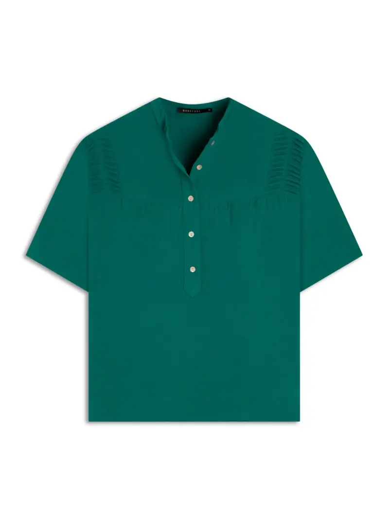 Bata Light Touch Recorte Pregas Verde Bandeira