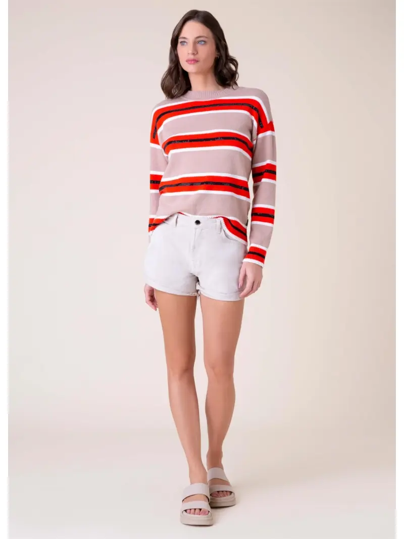 Bermuda Anitta White Denim Bege