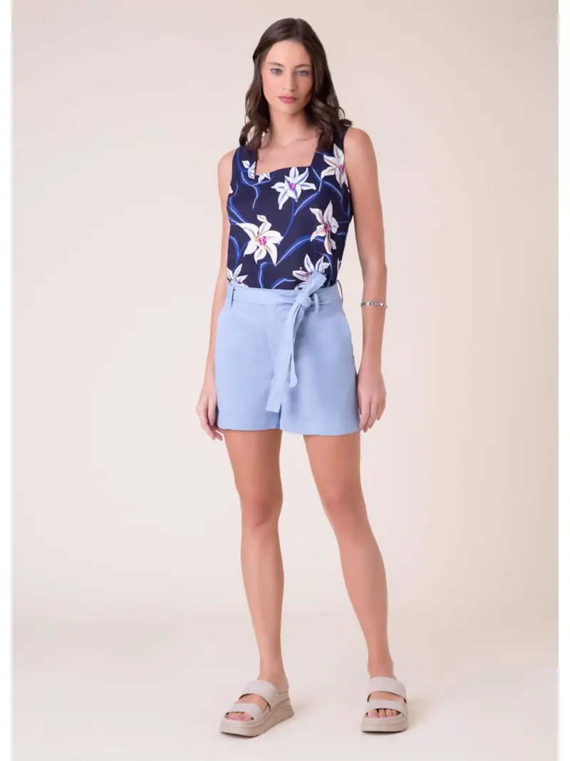 Bermuda Color Chloe Azul Claro