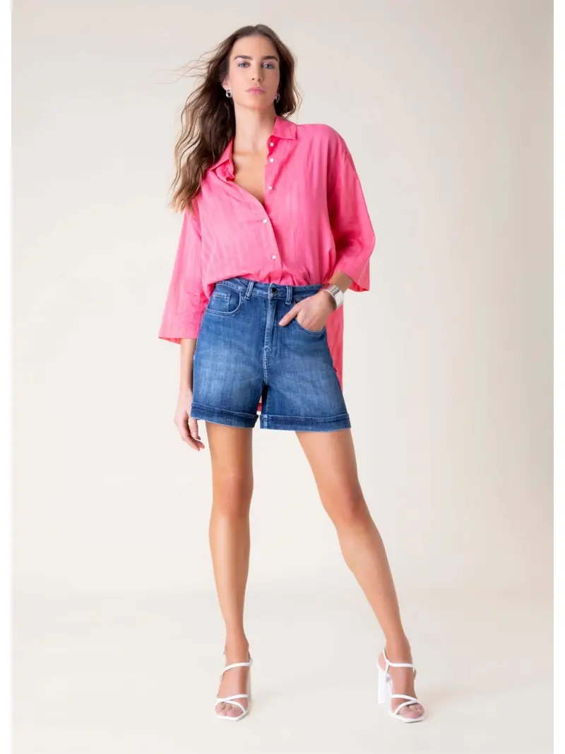 Bermuda Jeans Comfort Stretch 383 Lav.Medio C/ Tank