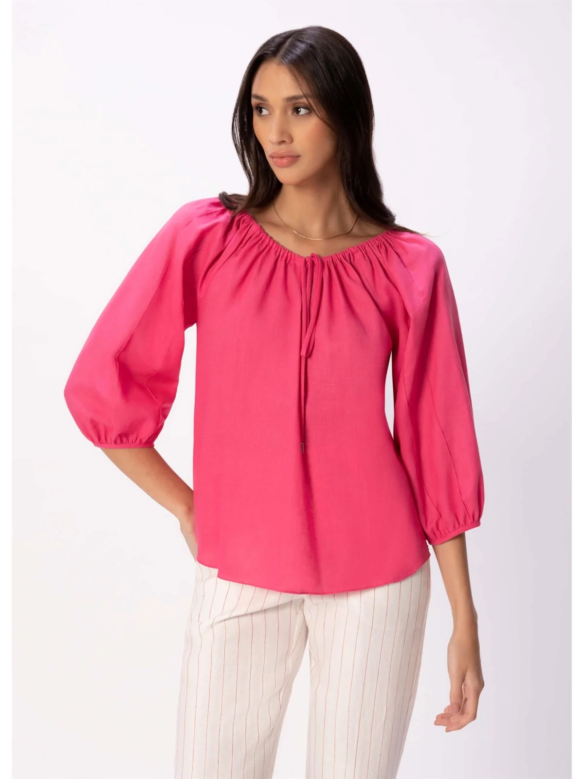 Blusa Cambraia Linho Blend Pink — imagem 1