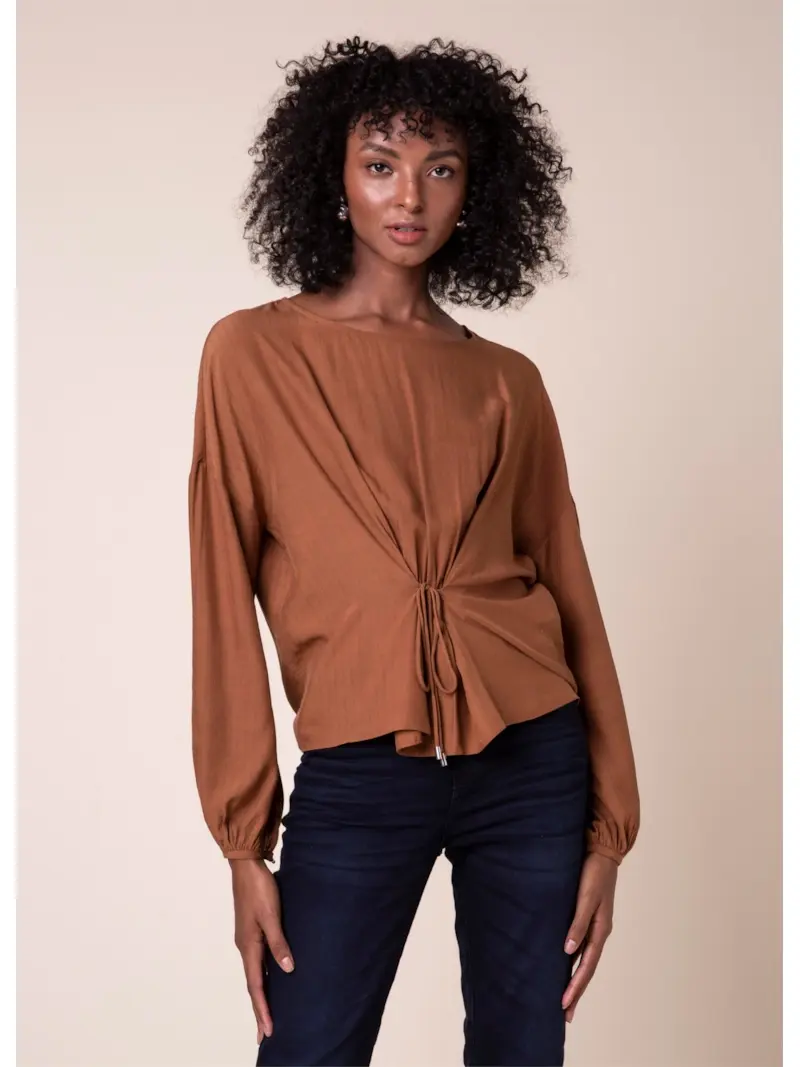 Blusa Amarração Caramelo