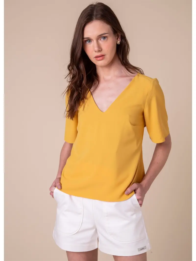 Blusa Fivela Meia Lua Amarelo