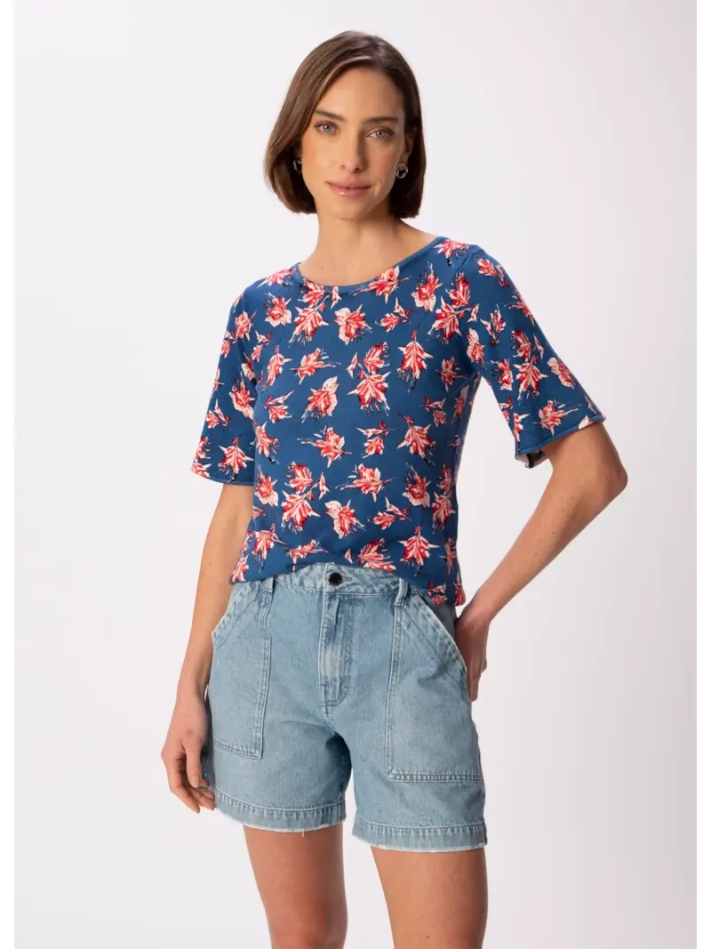 Blusa Flores Dots Estampado
