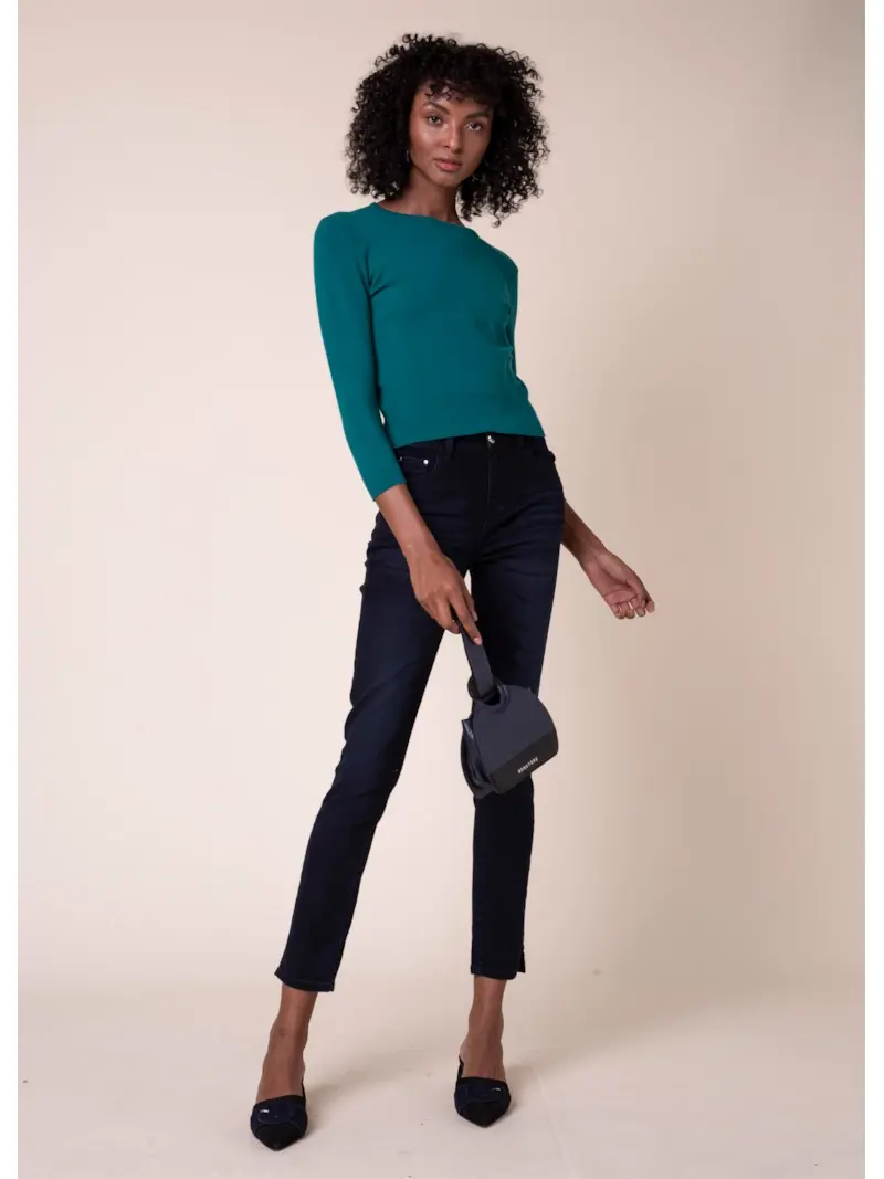Deep Sea Elastic Ii Sofia Skinny 5pckt Lav.Escuro C/ 3d B-206 Lav.Escuro C/ 3d