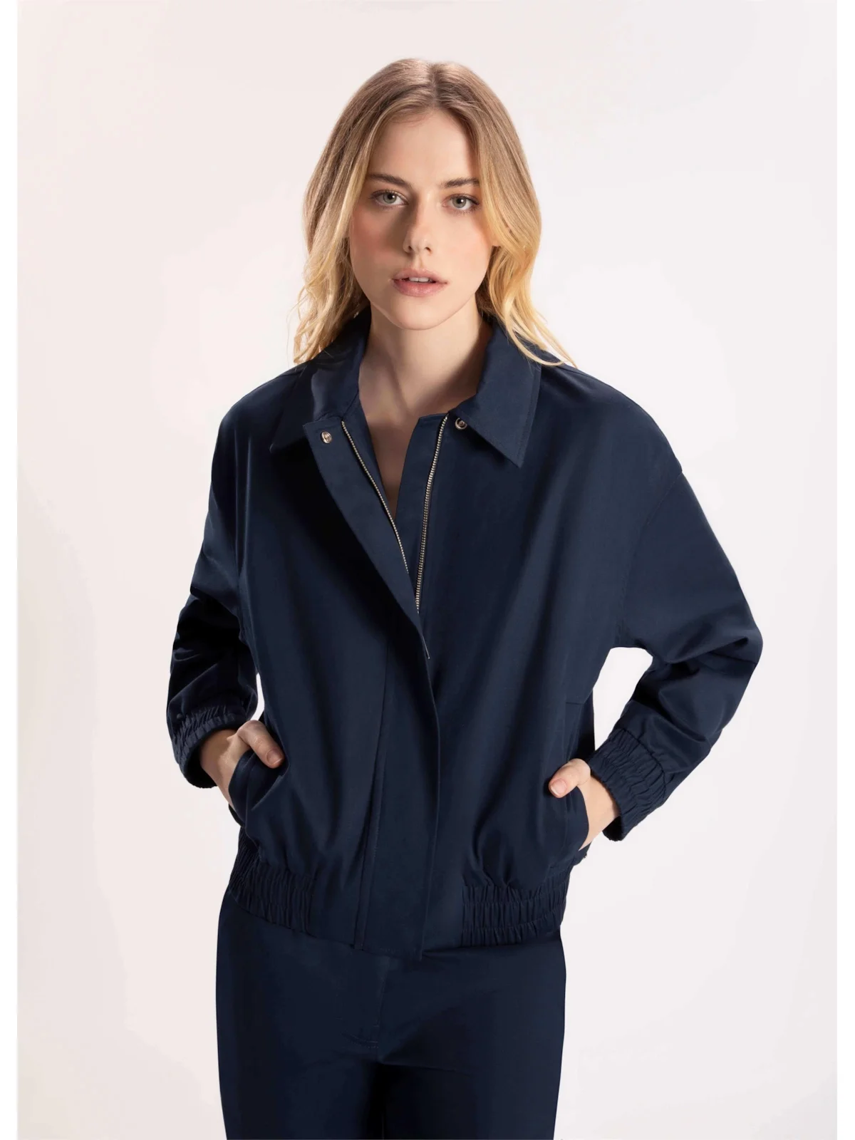 Jaqueta Cotton Span Elástico Dark Navy — imagem 1