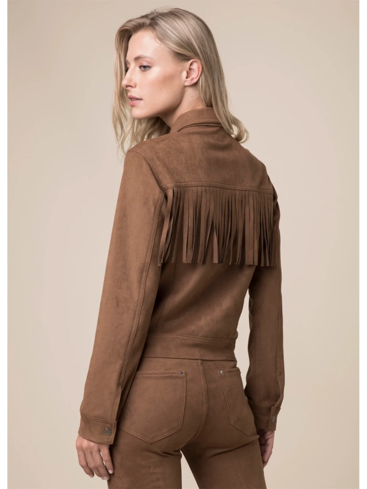 Jaqueta Nobu Slim Franjas Camel — imagem 1
