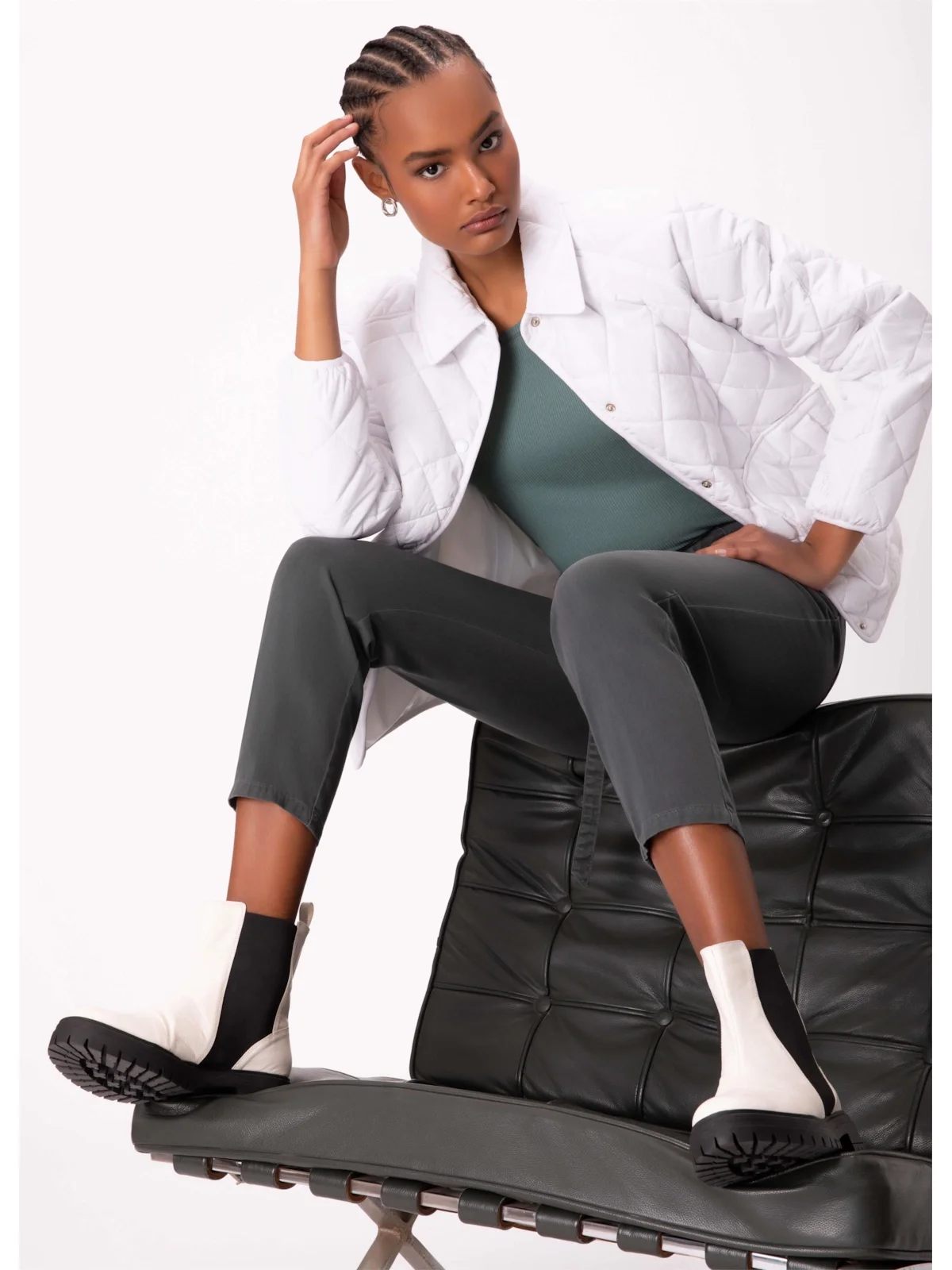 Jaqueta Sierra Quilted Off White — imagem 1