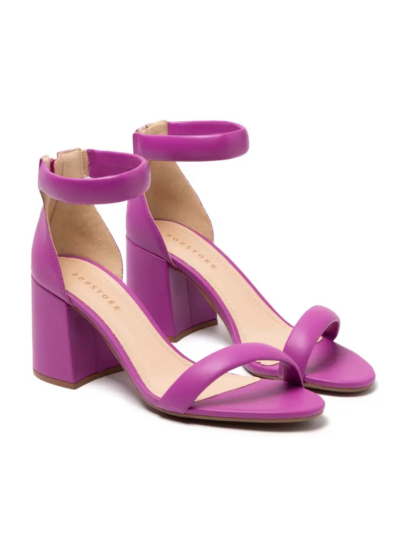 Sandália Salto Bloco Violeta