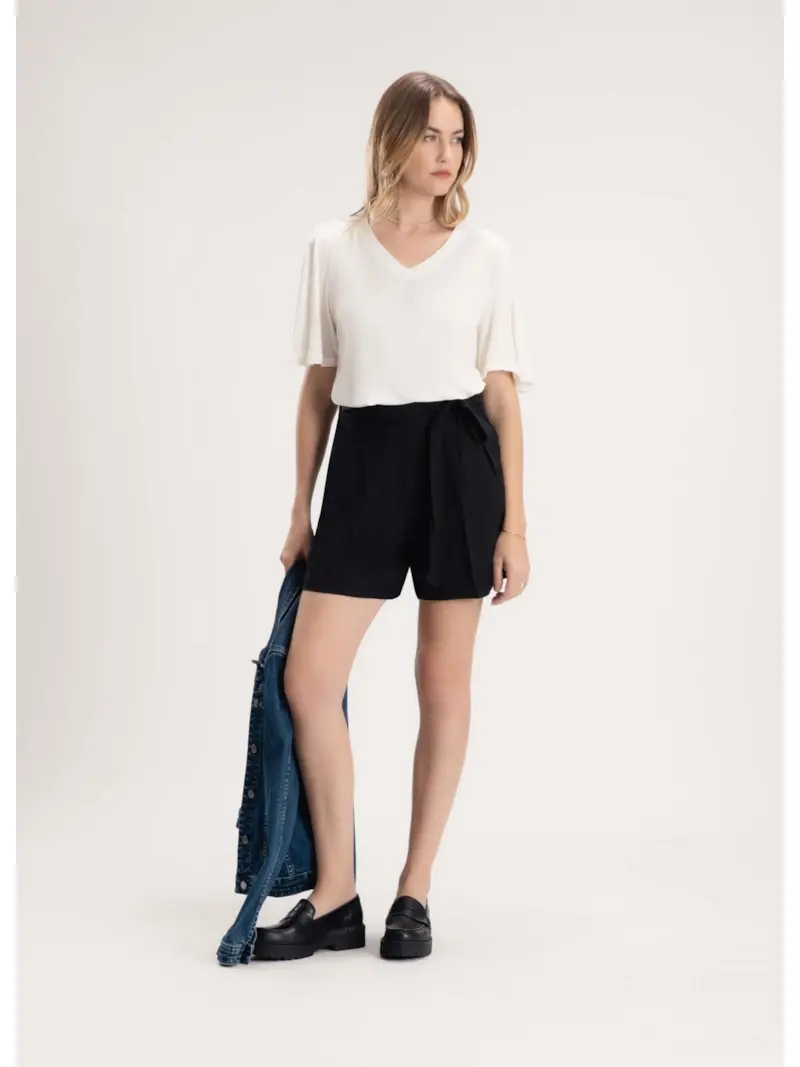 Short Cupro Touch Preto