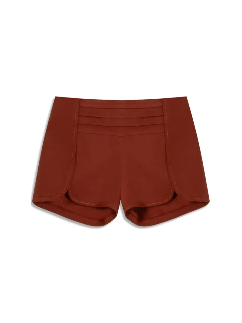 Short Alfaiataria Pregas Terra