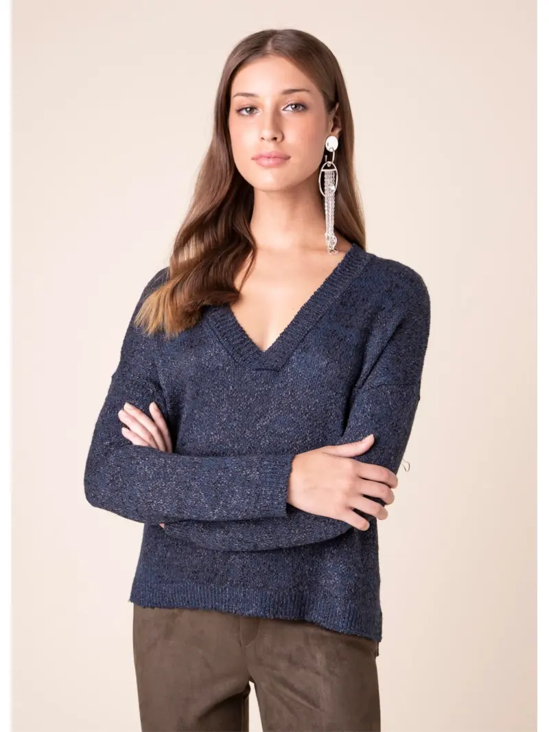 Tricot Mesclado Petroleo