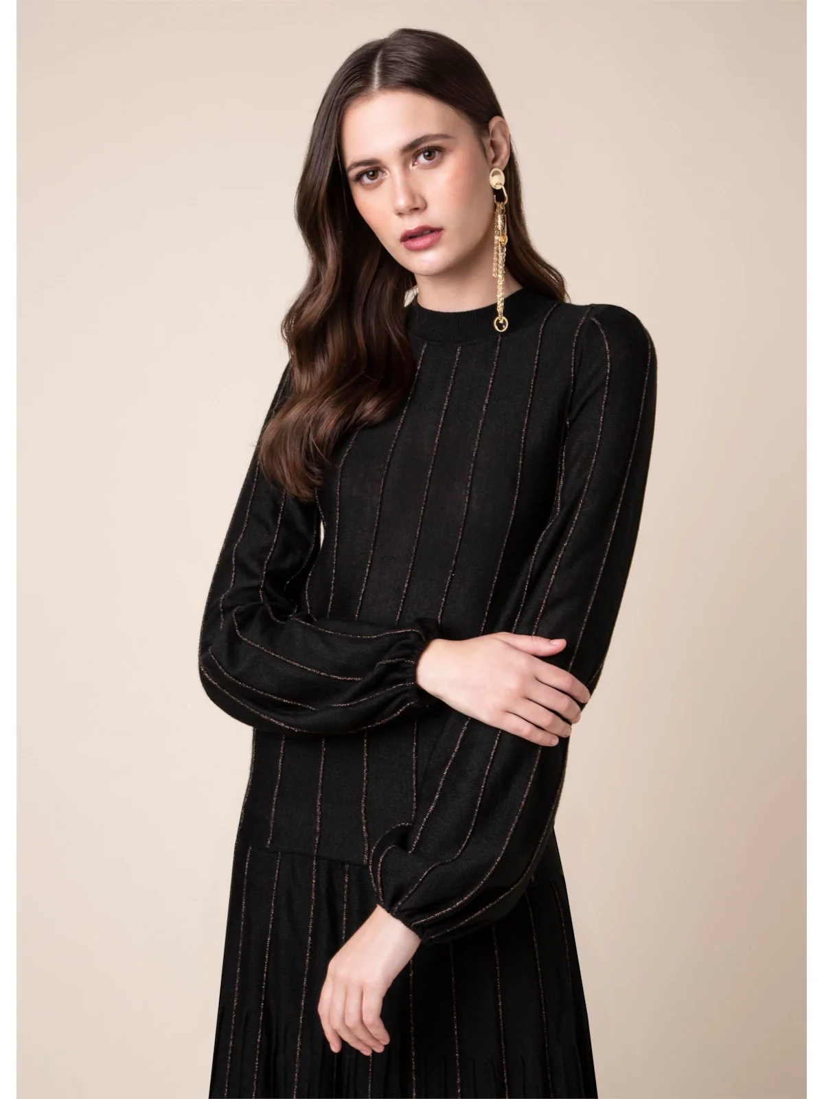 Tricot Nervuras Preto — imagem 1