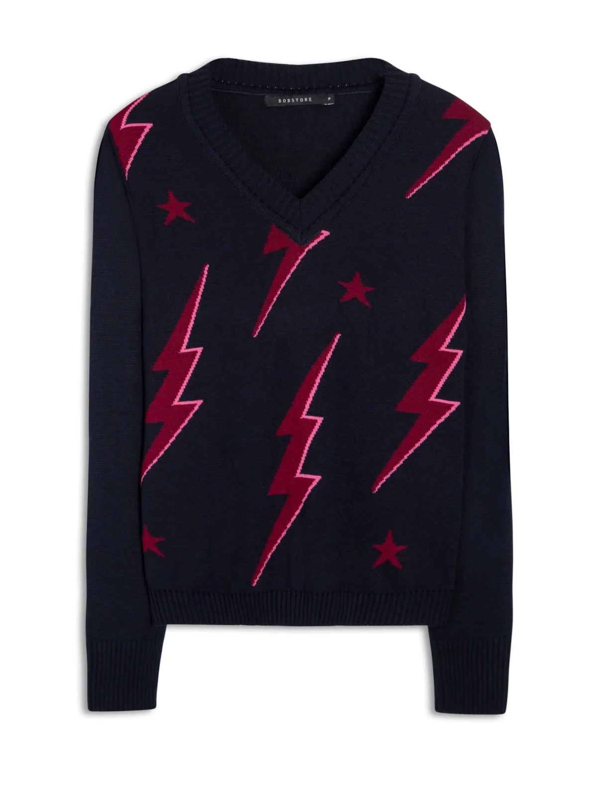 Tricot Jacquard Bolt Marinho — imagem 1