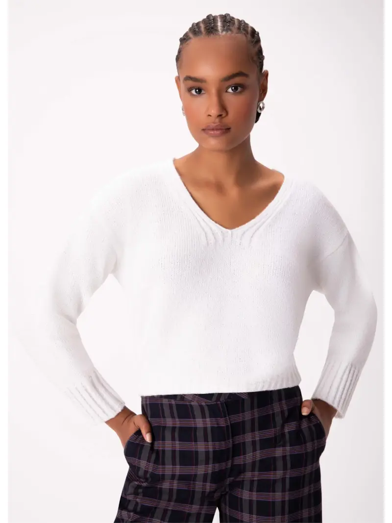 Tricot Pull Basic Branco