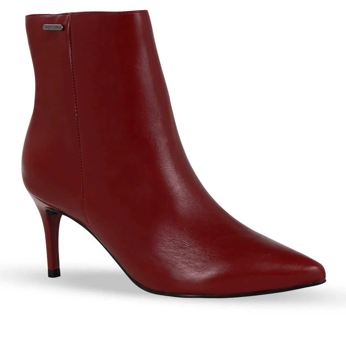 Bota Cano Baixo Couro Atenas Burgundy — imagem 1