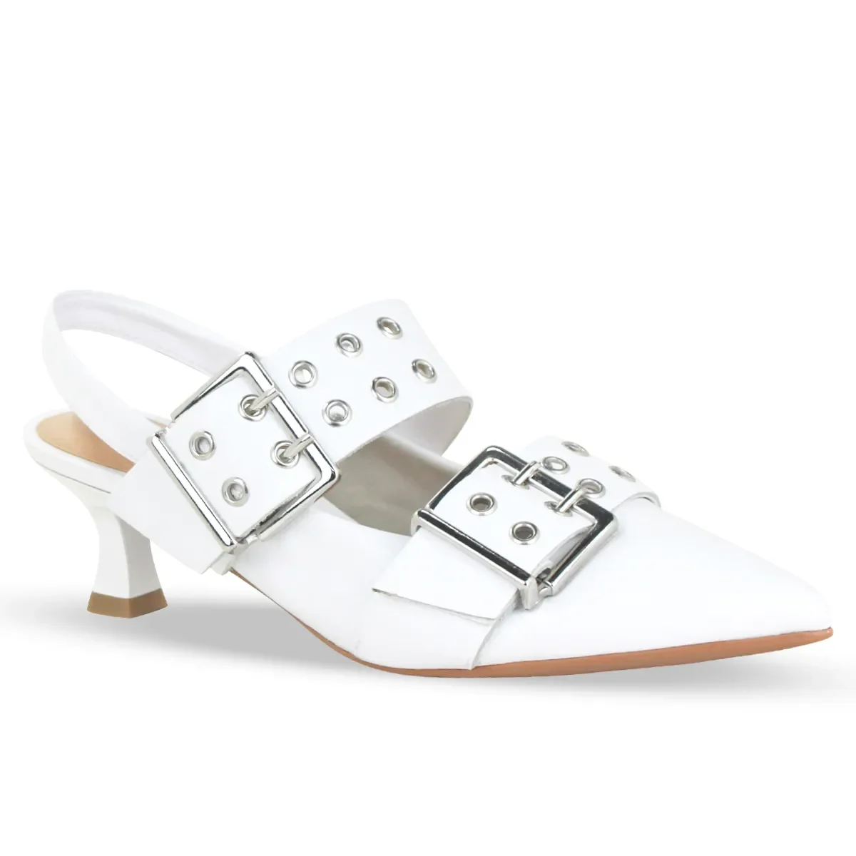Sapato Scarpin Couro Atanado Napoli Branco — imagem 1