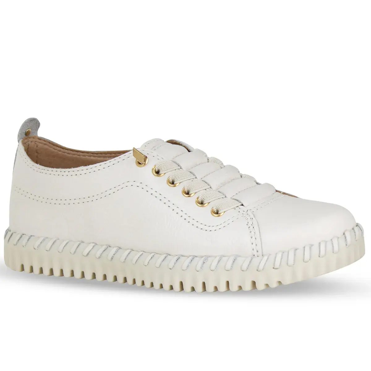 Tênis Couro Burnish Off White