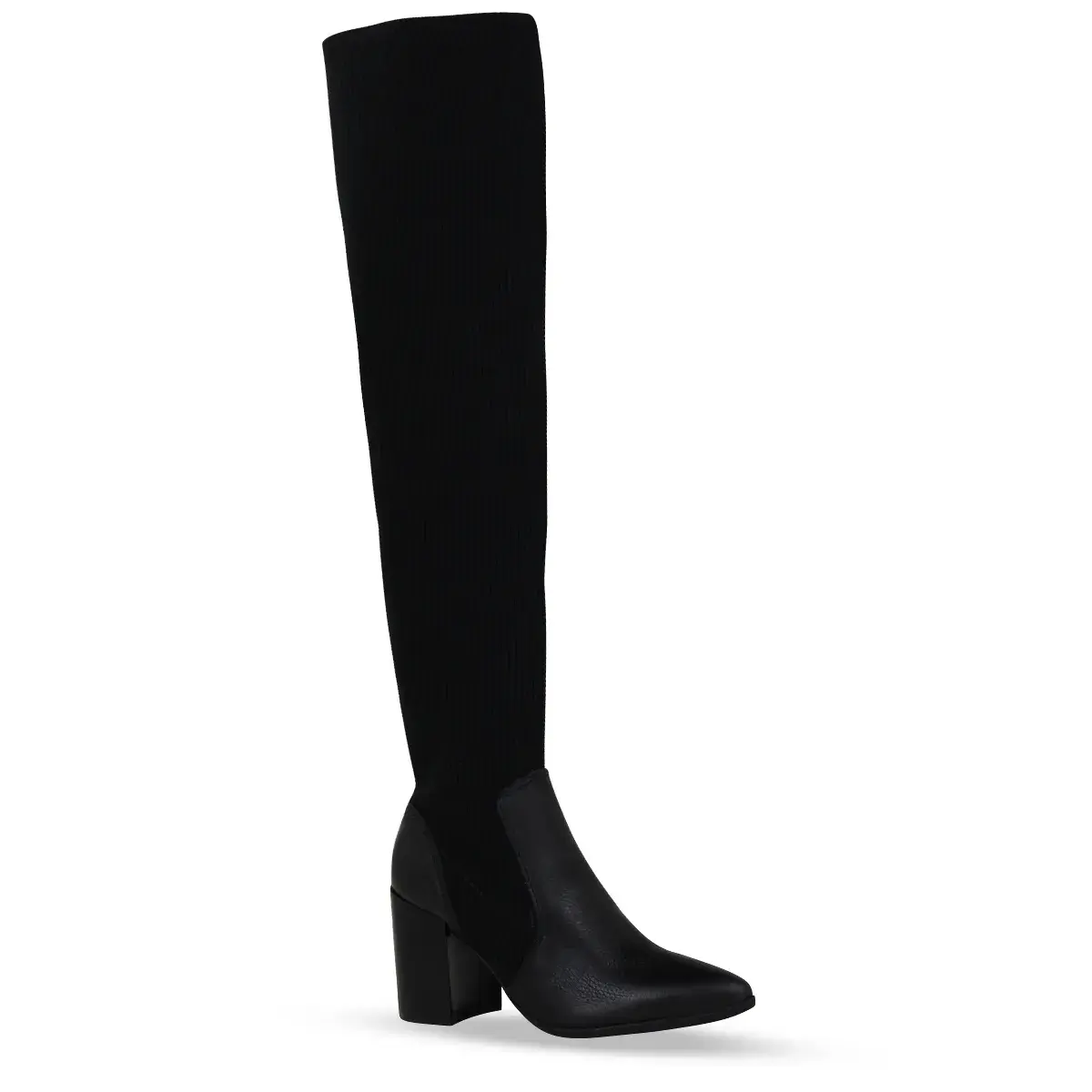Bota Cano Longo Couro Burnish Preto