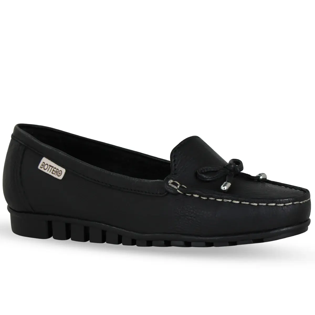 Sapato Mocassim Couro Burnish Preto