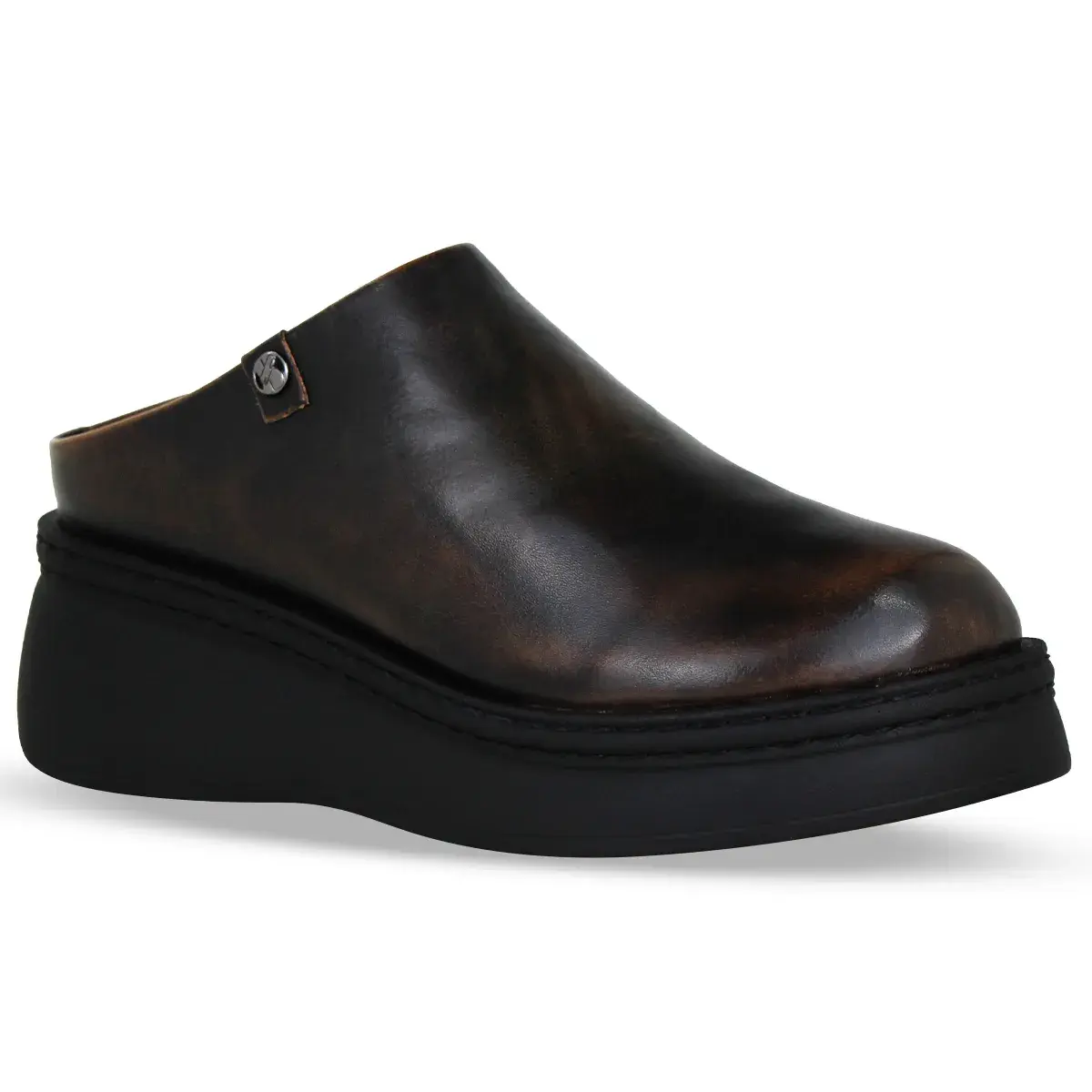 Sapato Couro Distressed Marrom