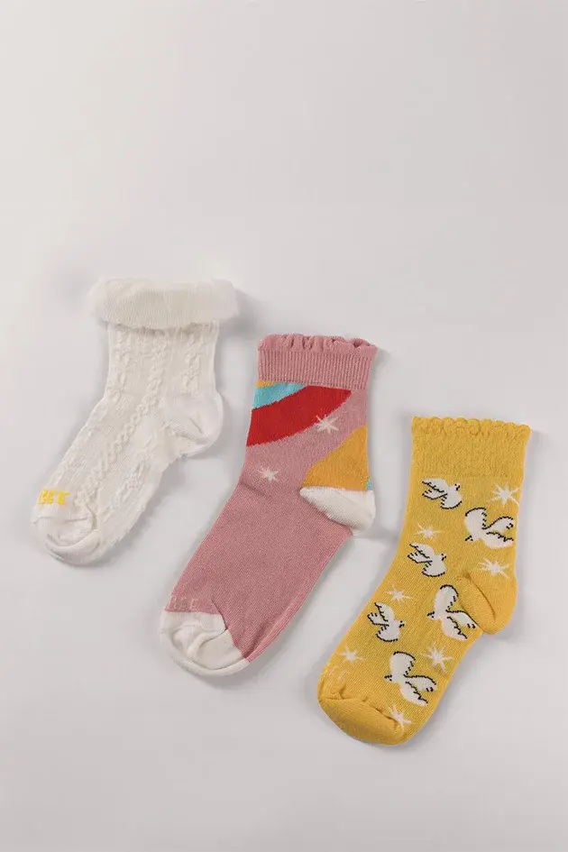 Kit Meia Infantil Cano Médio