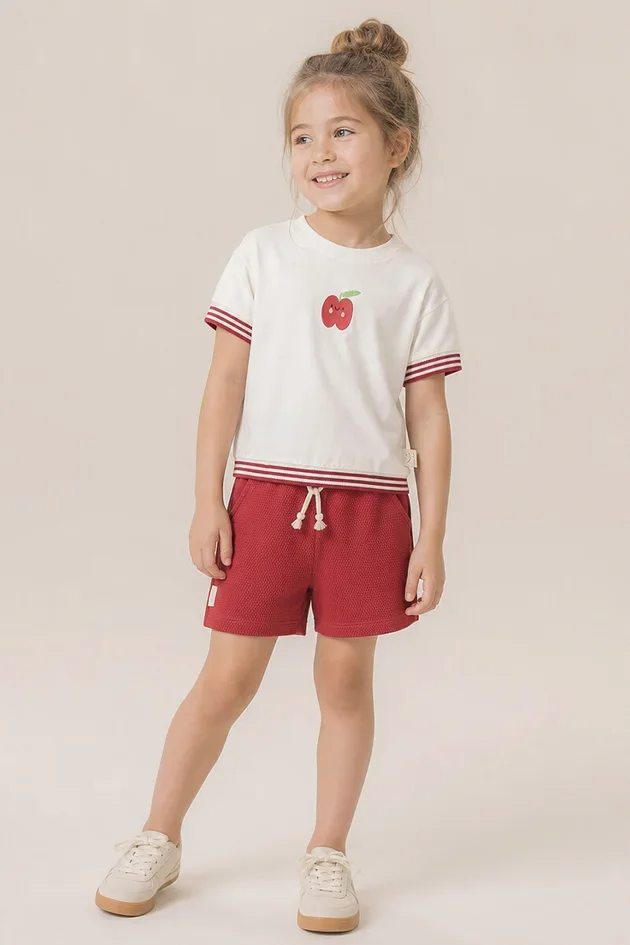 Conjunto Blusa Malha Shorts Malha — imagem 1