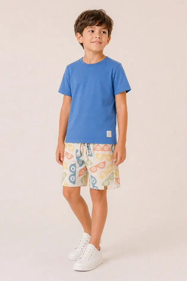Conjunto Camiseta Malha Bermuda Molecotton
