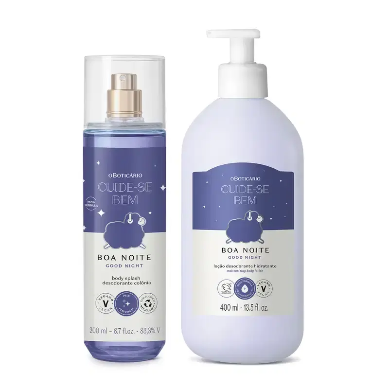 Combo Cuide-se bem Boa Noite: Body Splash 200ml + Hidratante Desodorante Corporal 400ml
