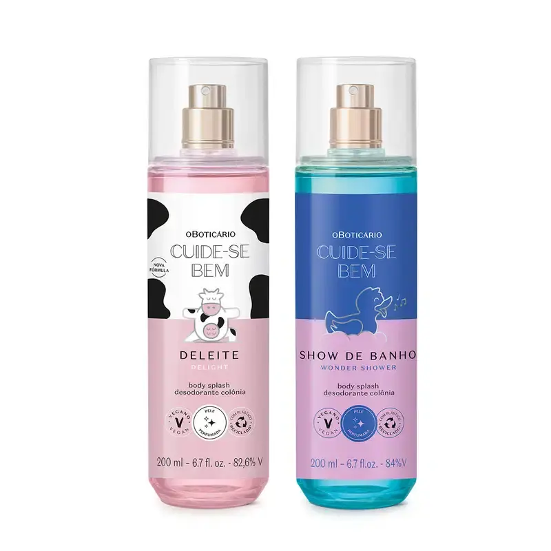 Combo Body Splash Cuide-se bem: Deleite 200ml + Show de Banho 200ml