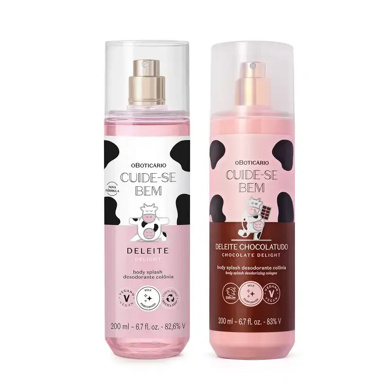 Combo Body Splash Cuide-se bem: Deleite 200ml + Chocolatudo 200ml