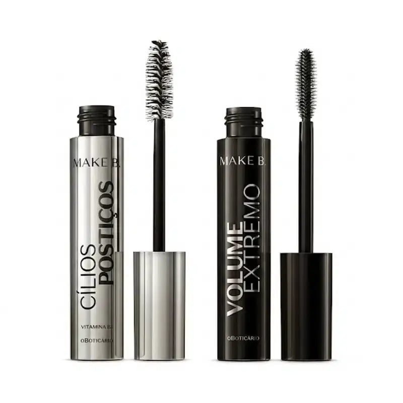 Combo Make B.: Máscara de Cílios Efeito Cílios Postiços 10g + Máscara de Cílios Volume Extremo 10ml