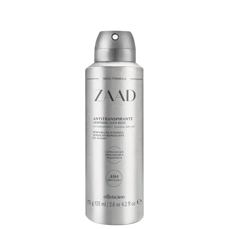 Desodorante Antitranspirante Aerossol Zaad 75g/125ml