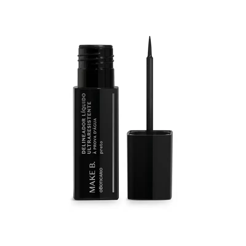 Delineador Líquido Para Olhos Preto Make B.