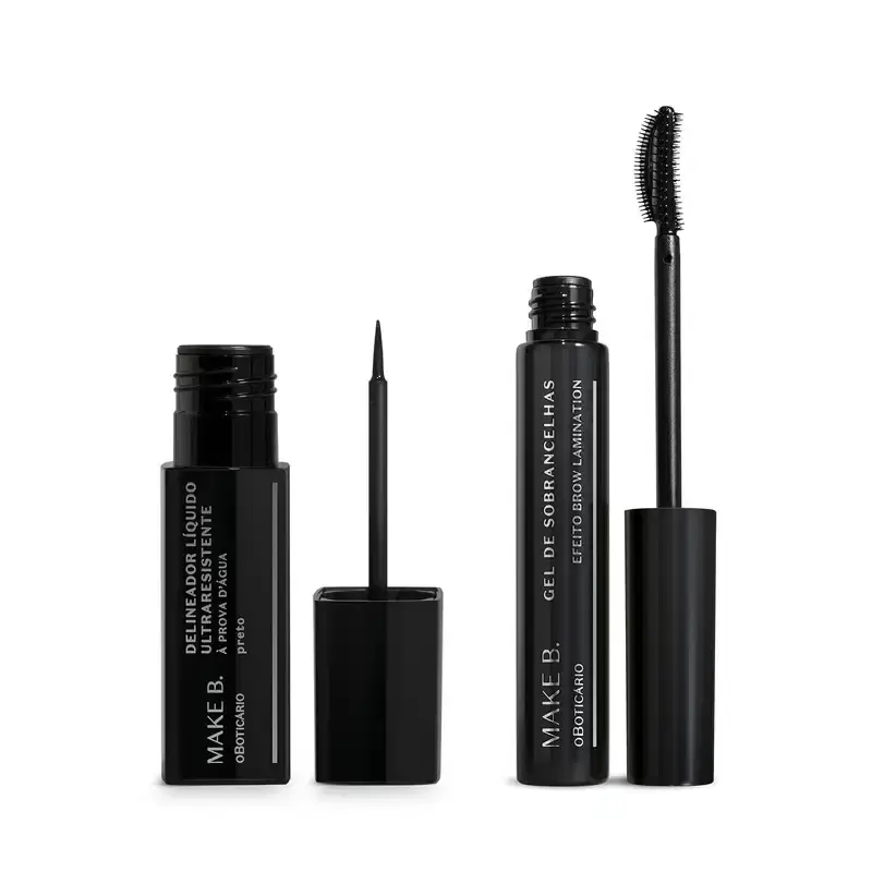 Combo Make B.: Delineador Líquido + Máscara de Sobrancelhas Brow Lamination