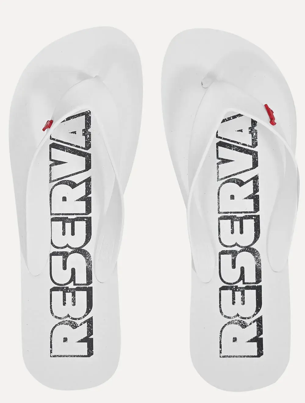 Chinelo Reserva Masculino Retrô Logo Branco