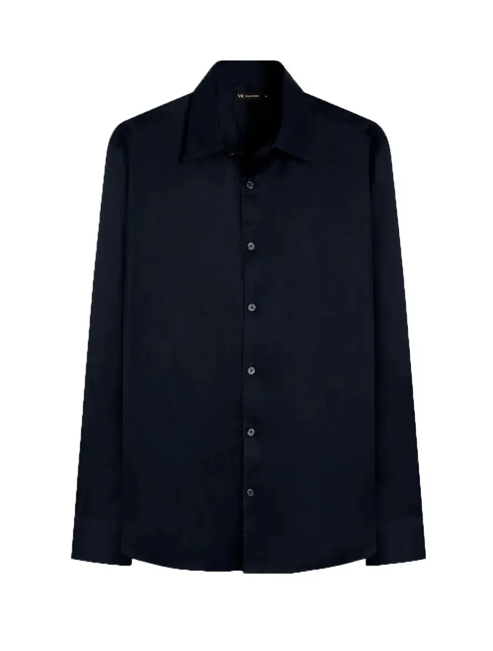 Camisa VR Masculina Casual Cotton Stretch Azul Marinho