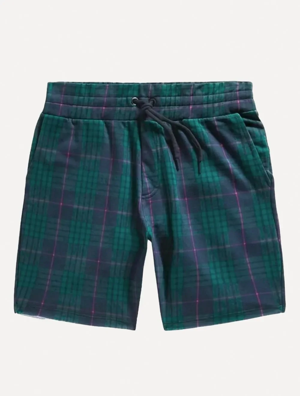 Bermuda Reserva Masculina Casual Estampada Madras Verde — imagem 1
