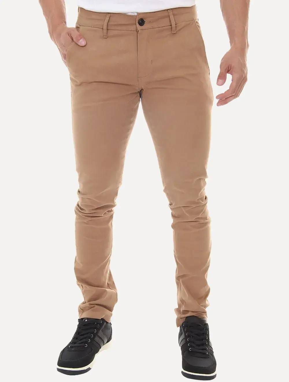 Calça Tommy Hilfiger Masculina de Sarja Brooklyn Caqui